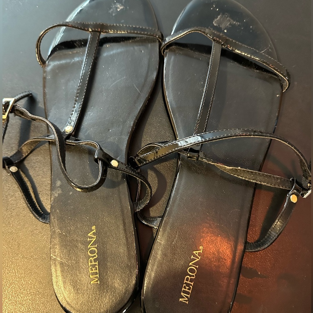 Merona Black Sandals With a Small Heal